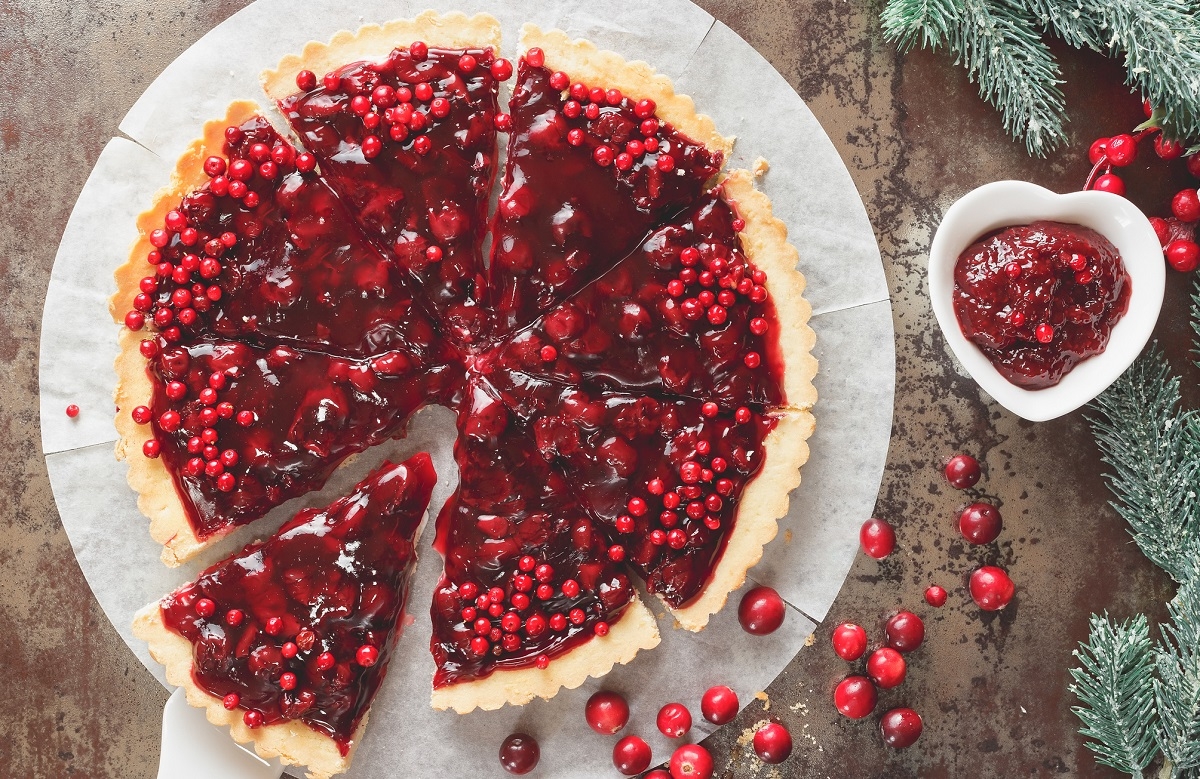 Recette: Tarte aux canneberges et chocolat.