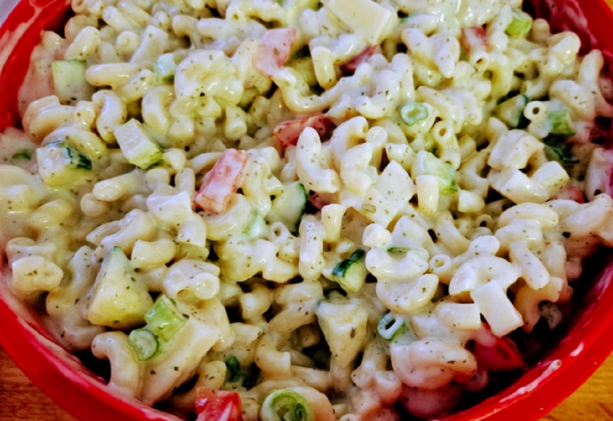 Recette: Salade de macaronis de base.