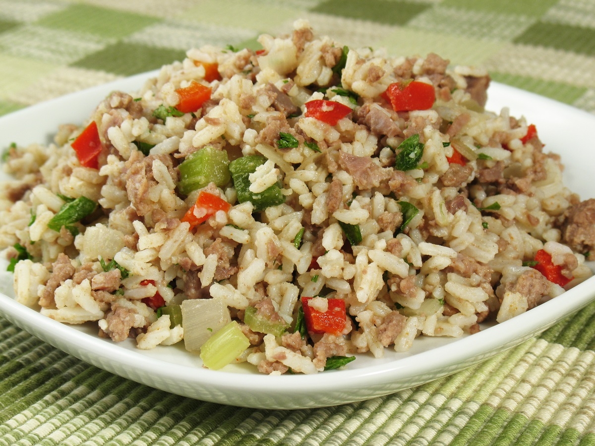 Recette: Riz aux porc hach� et aux l�gumes.