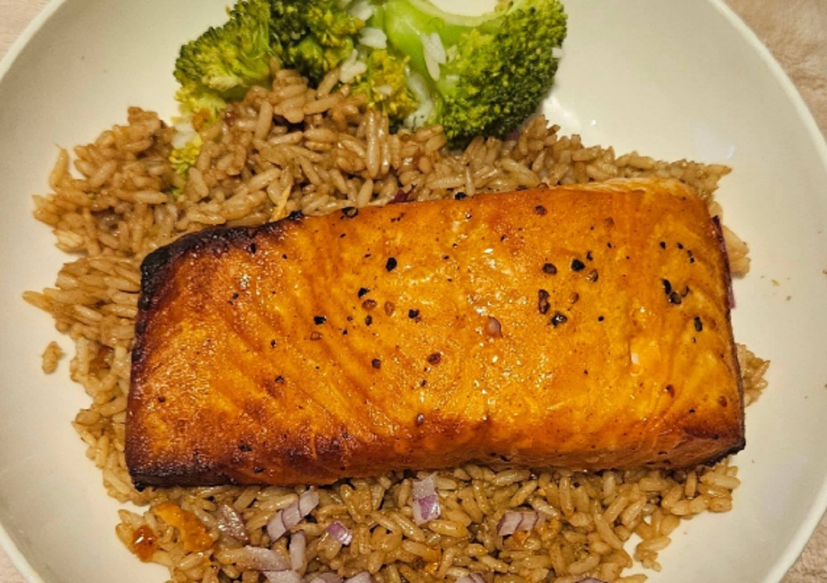 Recette: Darne de saumon au citron d�licieux de maman.