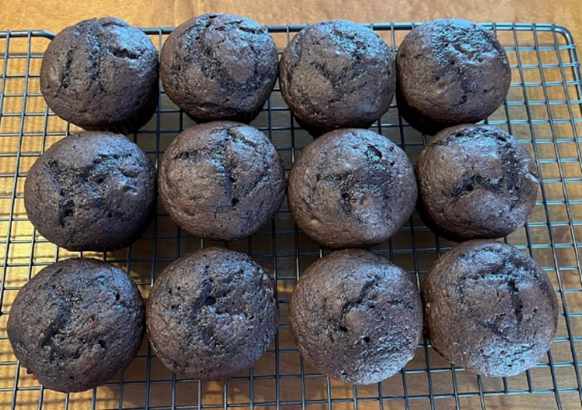 Recette: Muffins au chocolat noir�et banane.