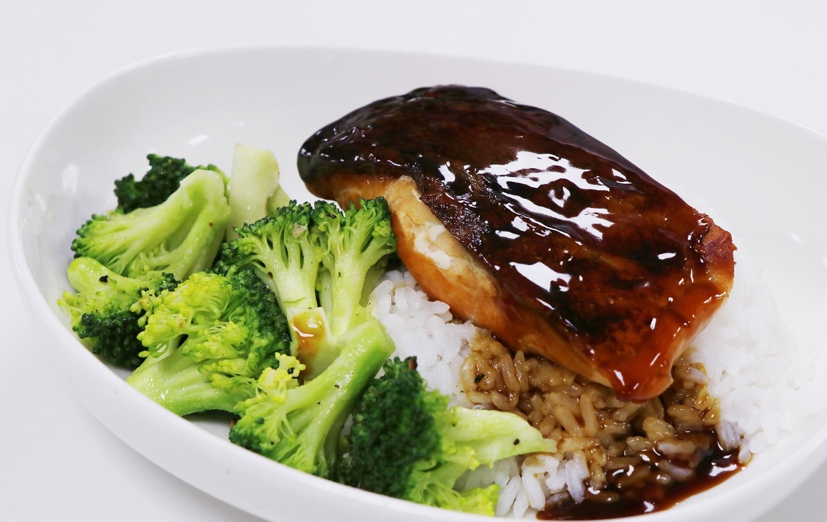 Recette: Saumon sauce t�riyaki.