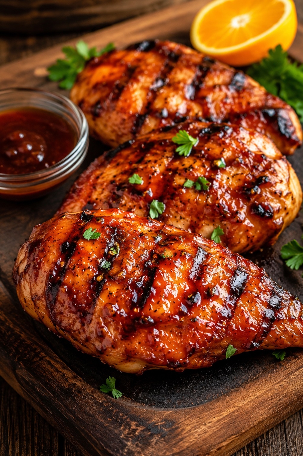 Poitrine de poulet marin�e au BBQ