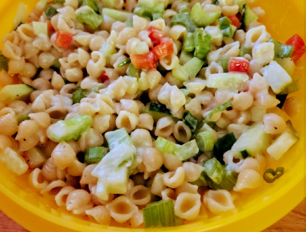 Recette: Salade de p�te et l�gumes.