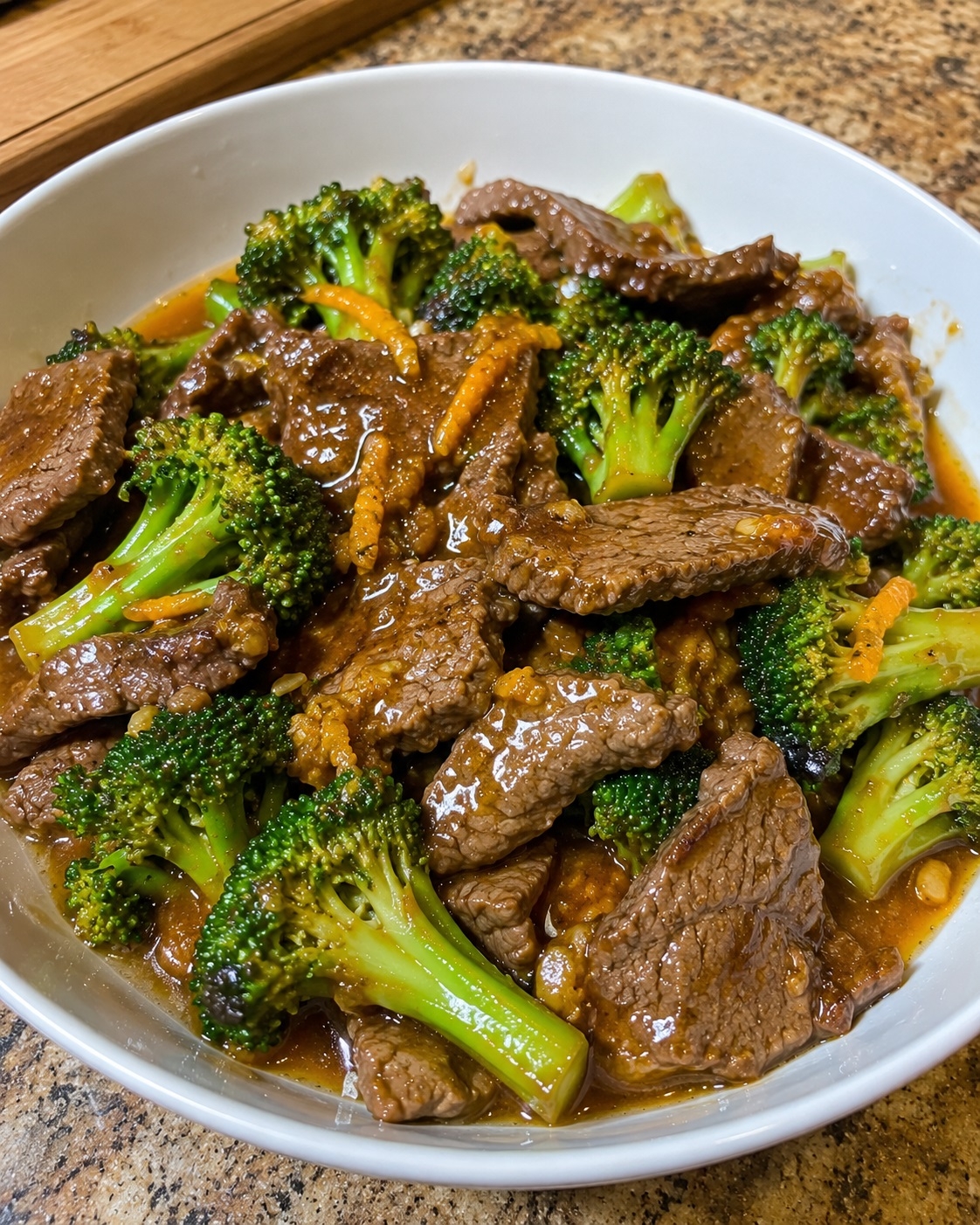 Recette : B�uf au brocoli et � l'orange de maman