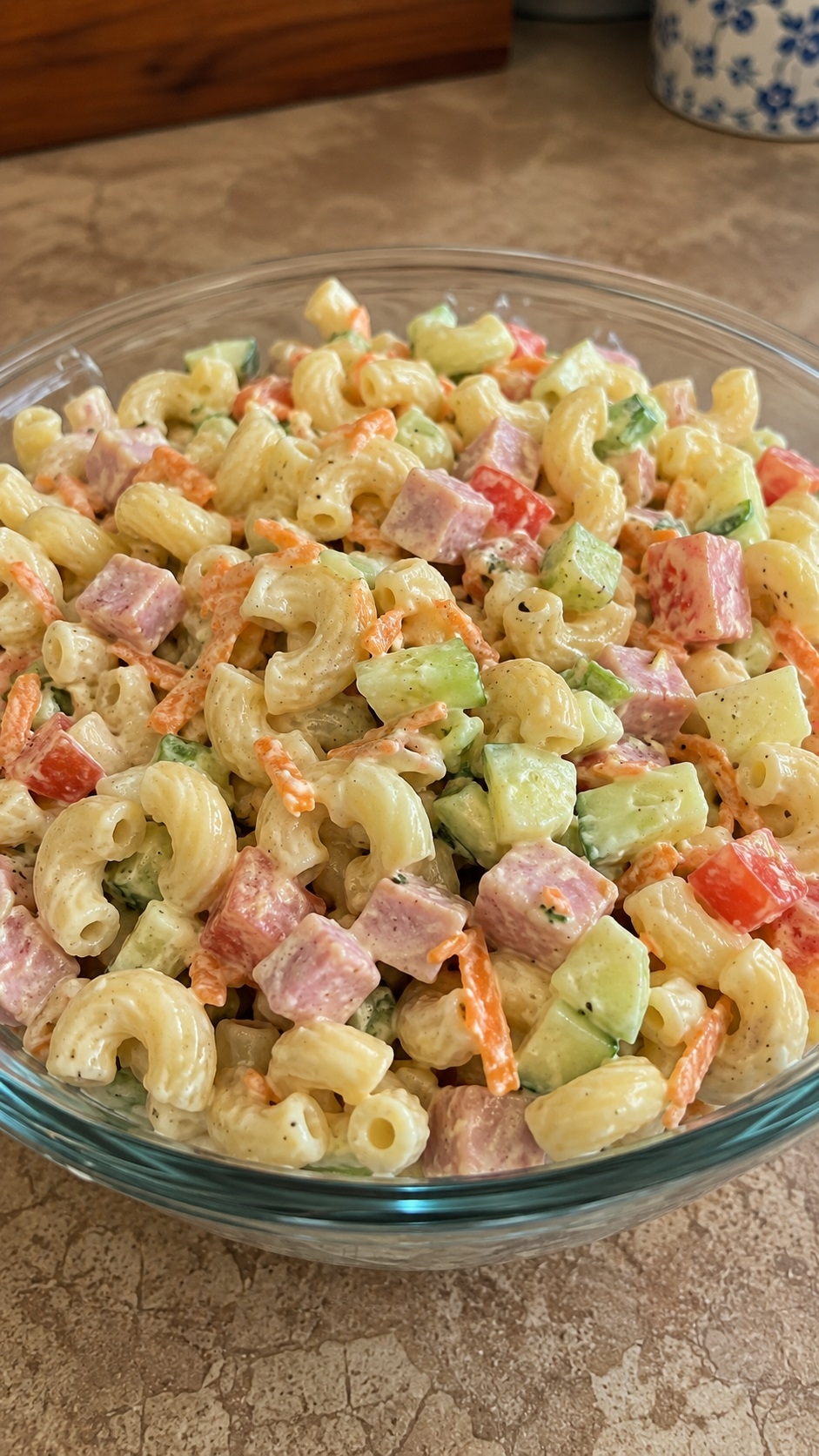 Recette: Salade au macaronis cr�meuse.