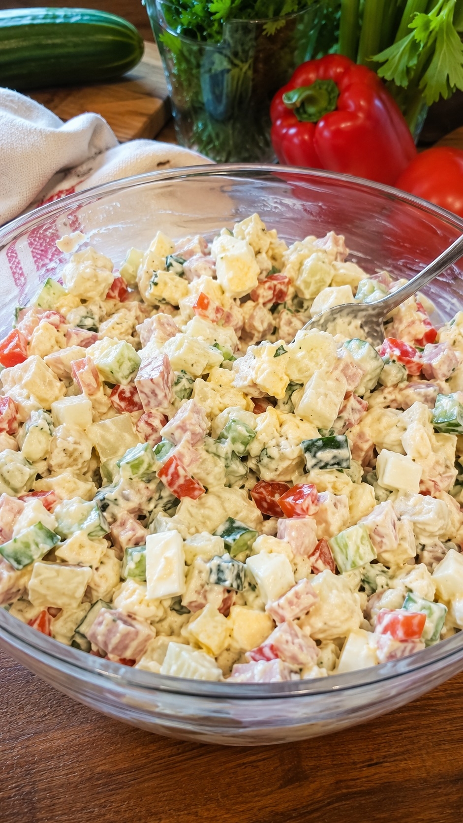 Recette: Salade de pommes de terre garnies.