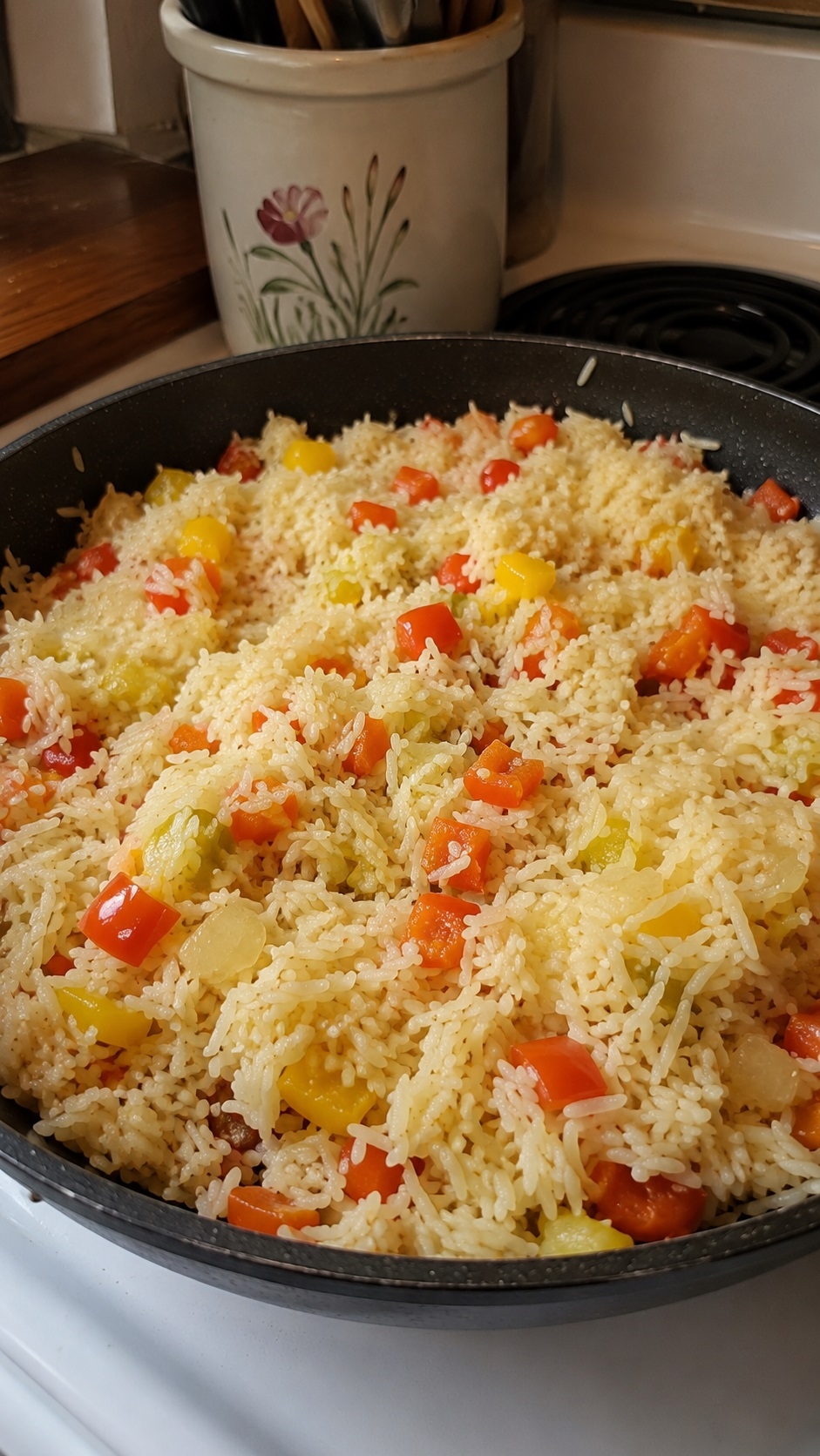 Recette : Riz facile aux poivrons et oignons