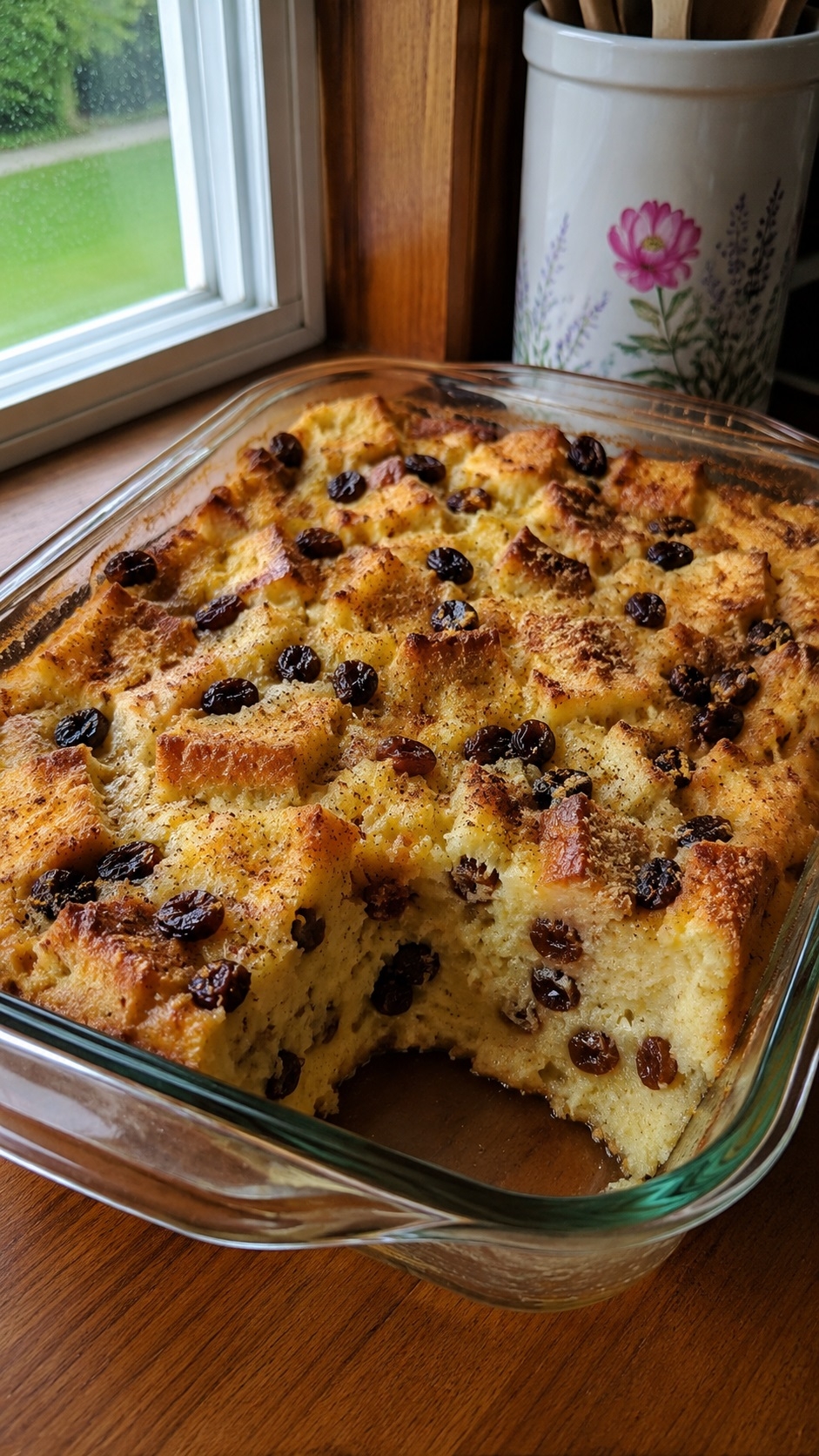 Recette : Pouding au pain et raisins secs