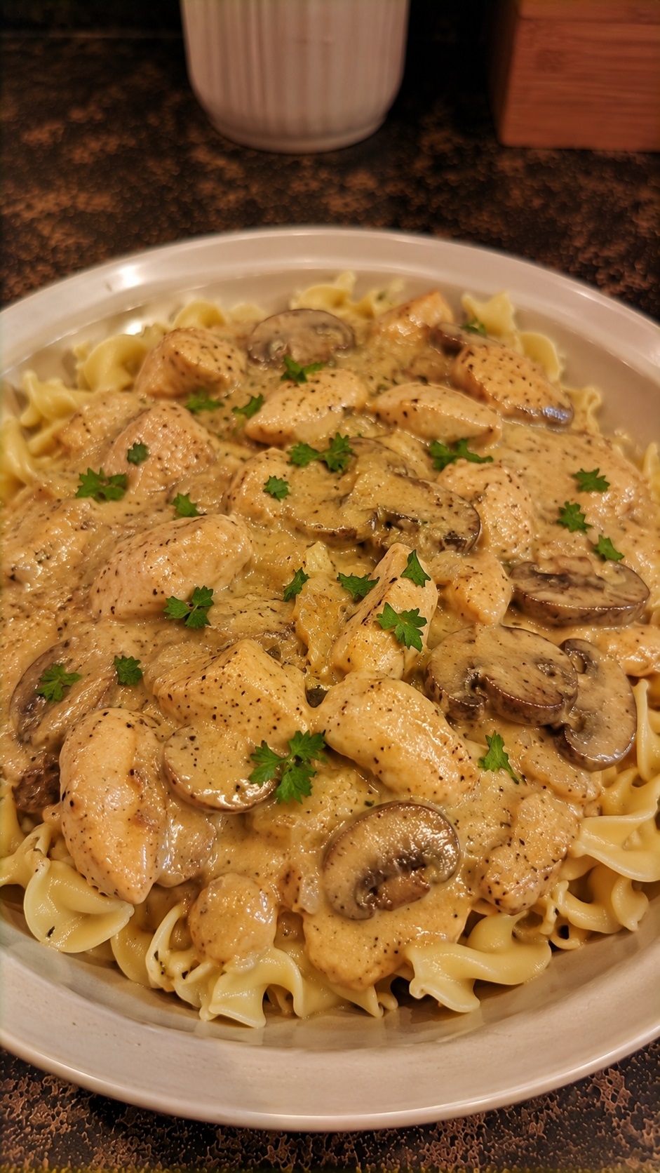 Recette: Poulet stroganoff top d�lice.