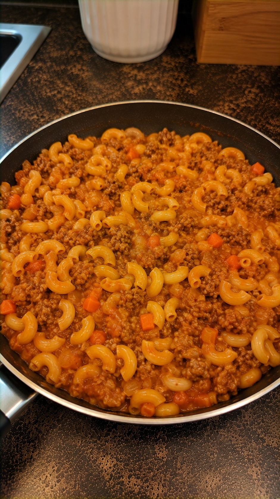 Recette : Macaronis � la viande facile