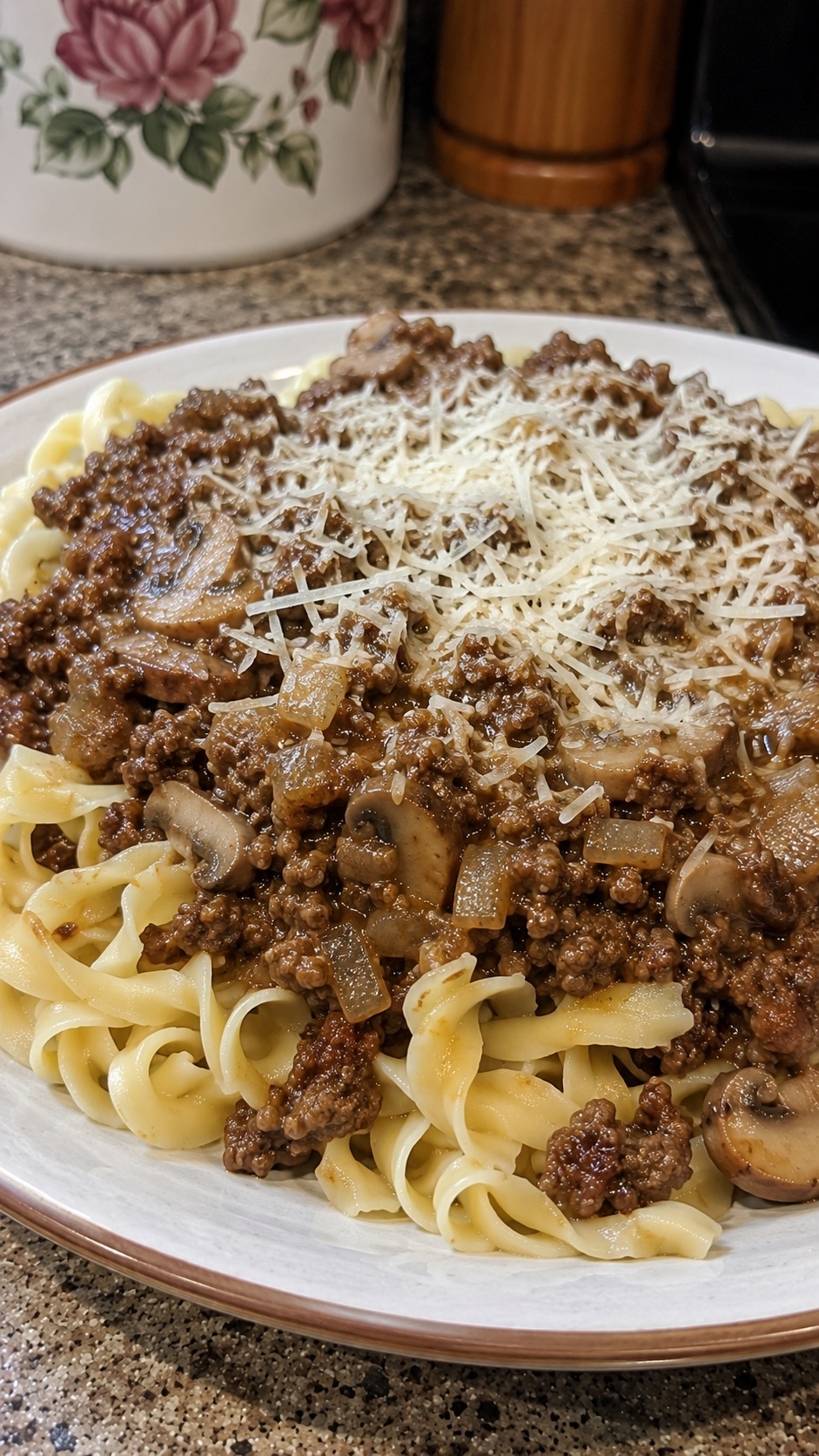 Recette : P�tes au boeuf hach� facile