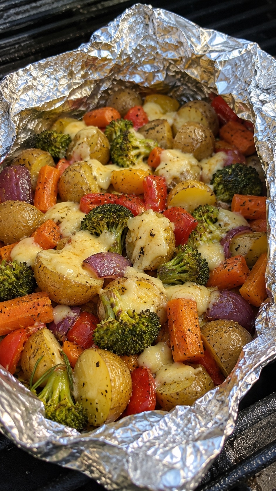 Recette: Papillote de l�gumes et fromage en grain.