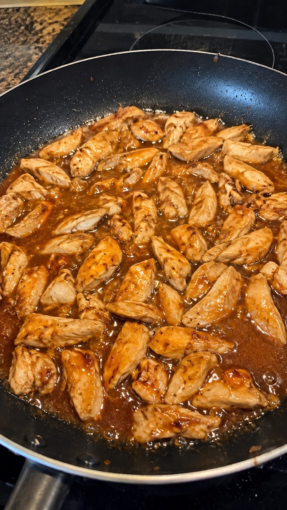 Recette: Bouch�es de poulet en sauce sucr�e.