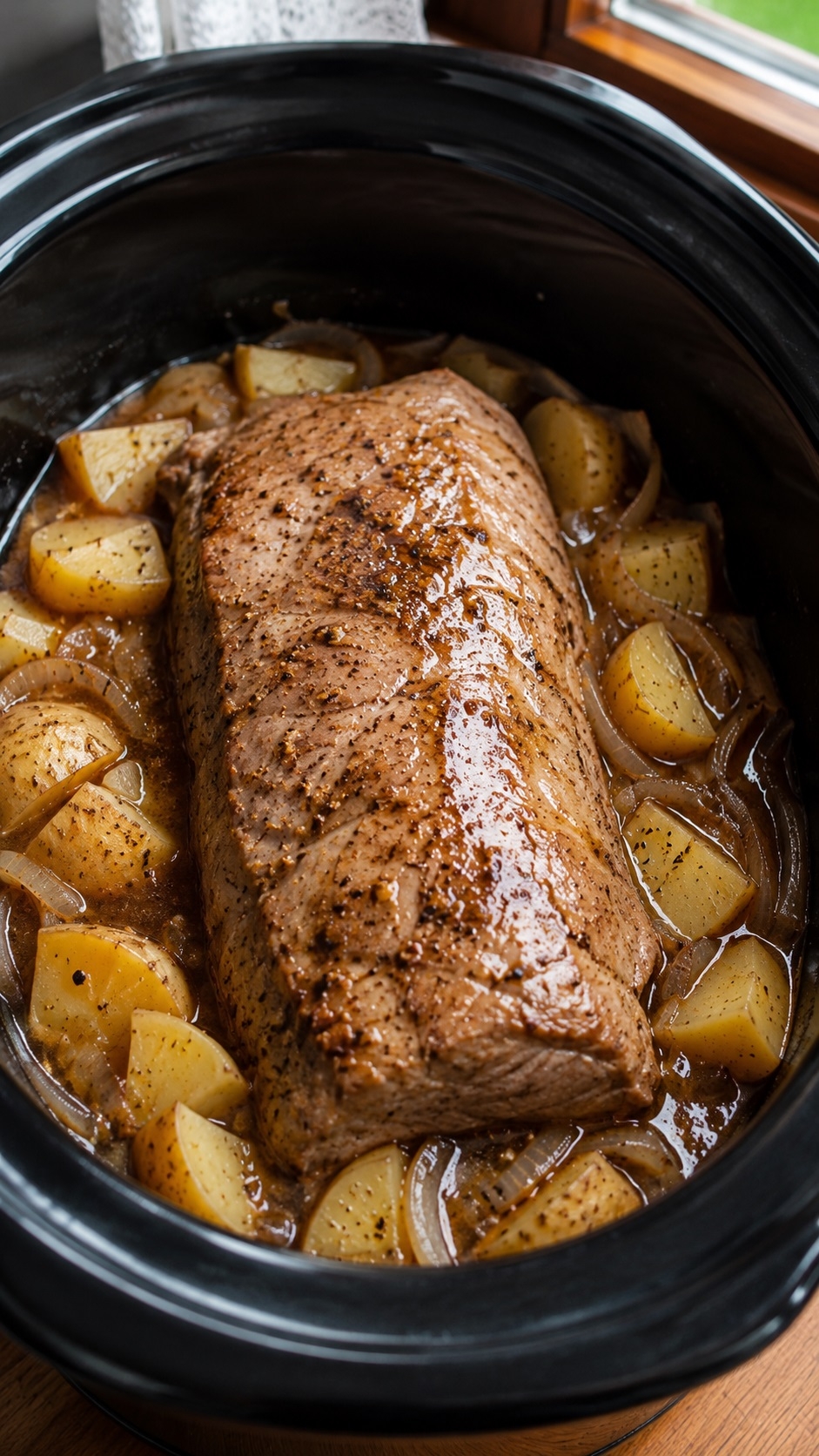 Recette: Longe de porc � la mijoteuse.