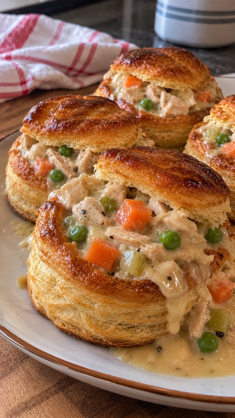 Recette: Vol au vent au poulet et l�gumes.
