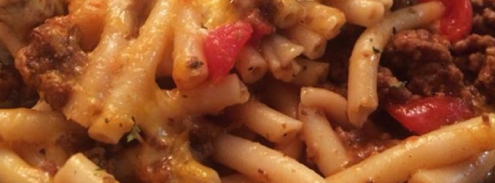 Recette : Macaronis long cheddar orange�et boeuf.