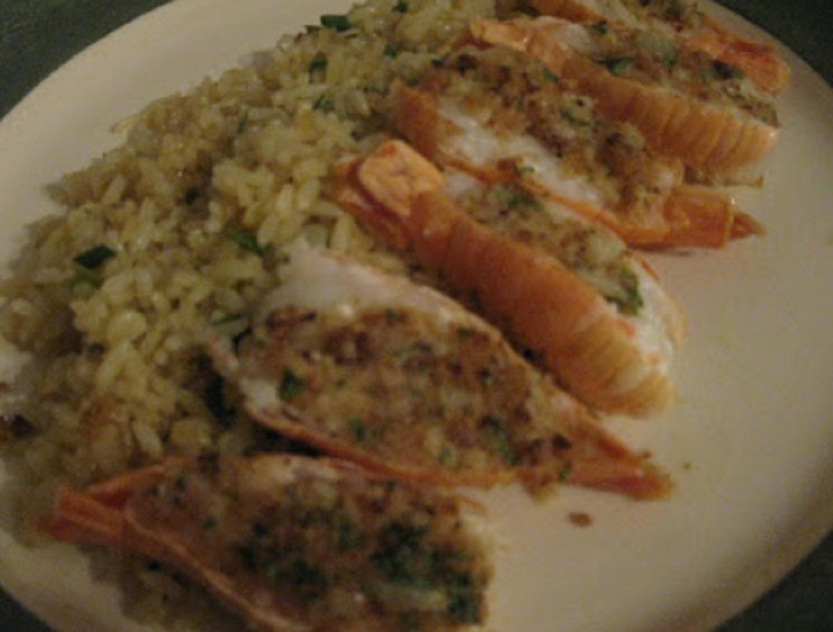 Recette : Langoustines au beurre  l'ail.