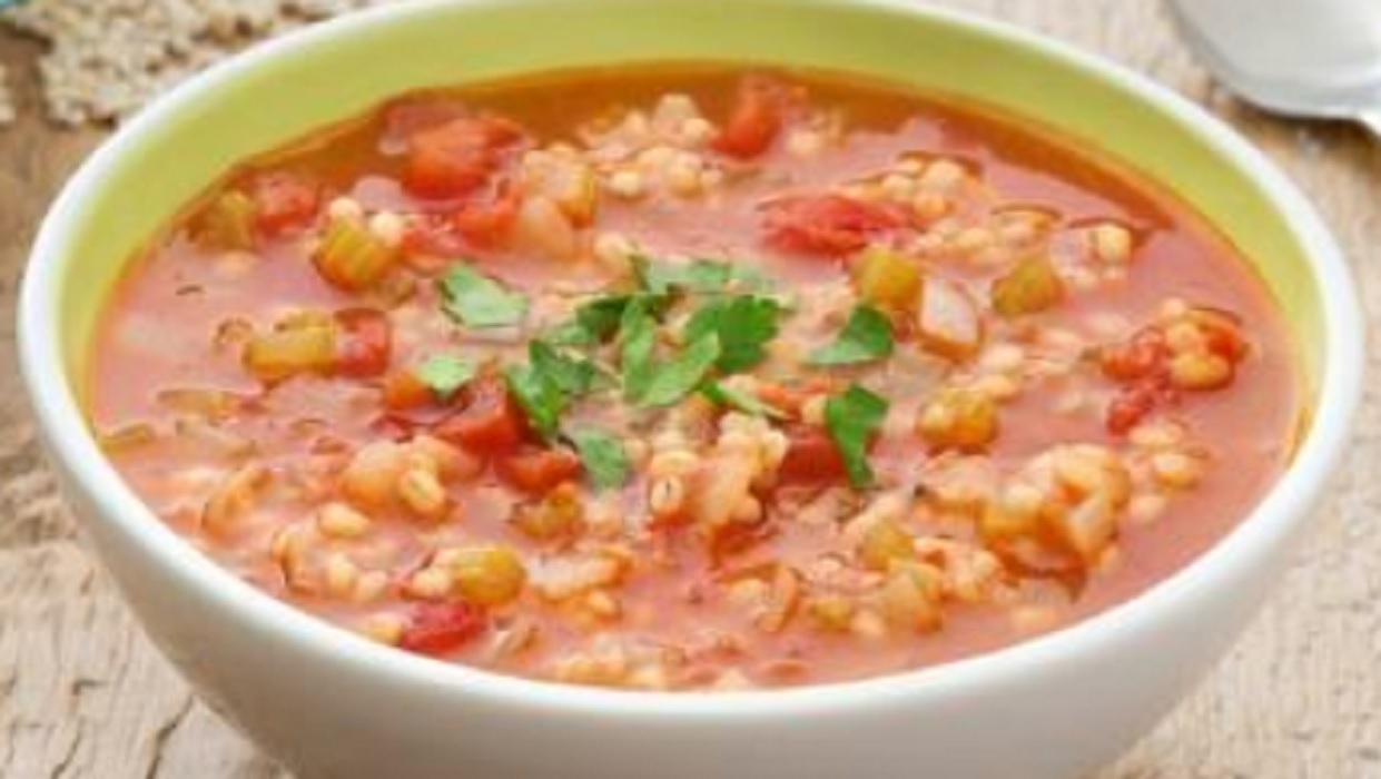 Recette : Soupe aux tomates et � l'orge.