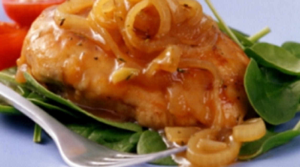 Poitrines de poulet � l'�rable cuit au four.