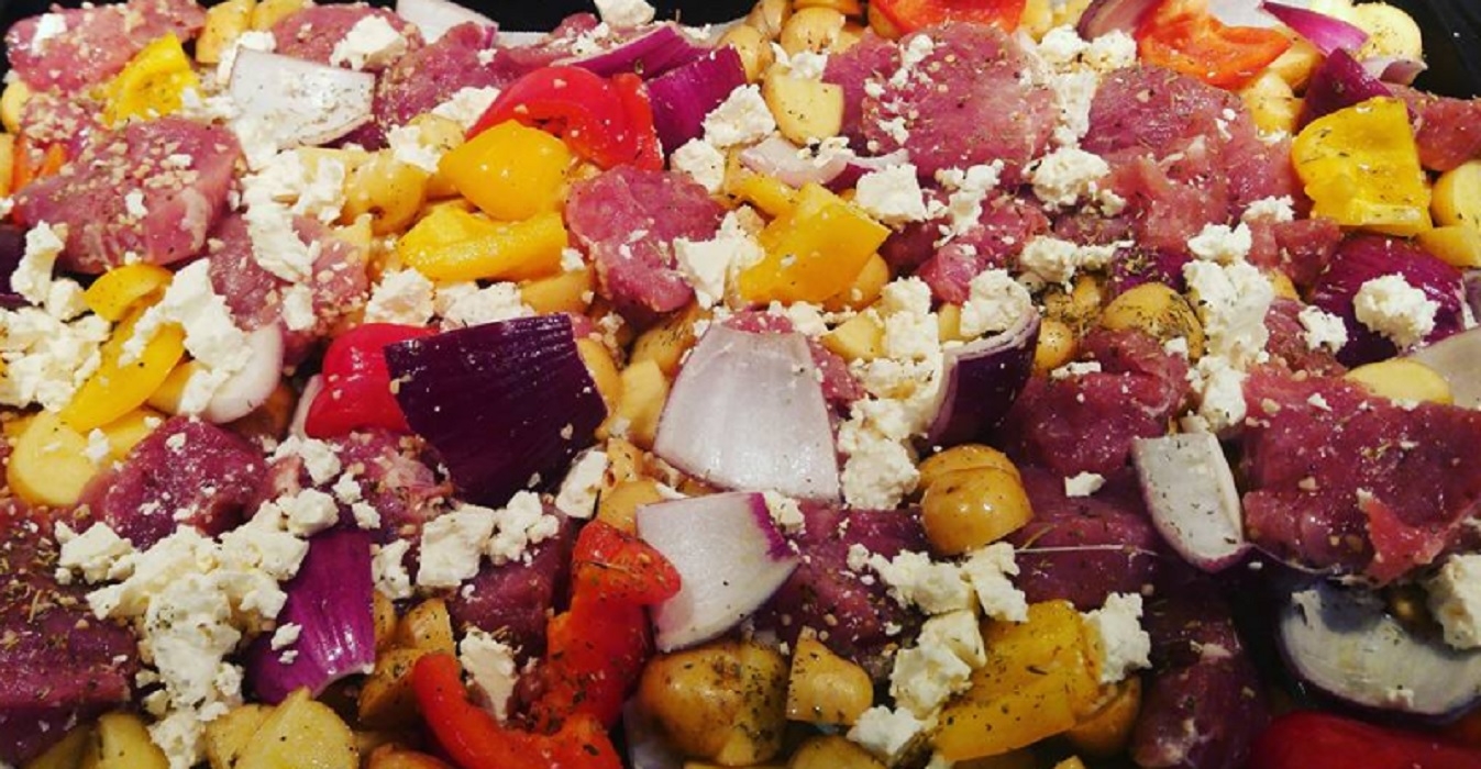 Recette : Plaque de porc � la grecque.