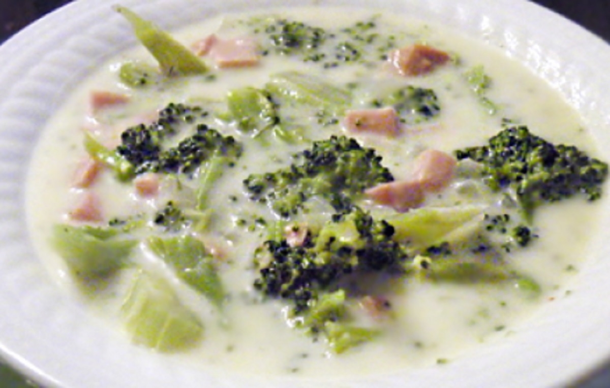 Recette : Soupe au brocoli et au cheddar.
