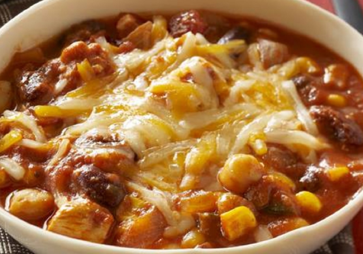 Recette : Chili au poulet nourrissant la mijoteuse.