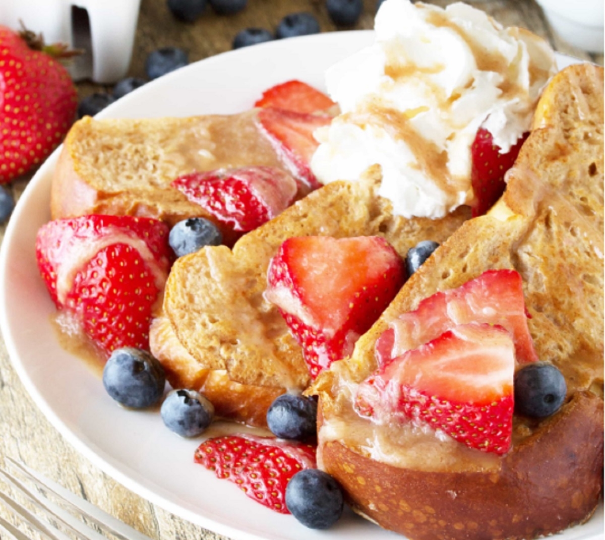 Recette : Pain perdu aux fruits.