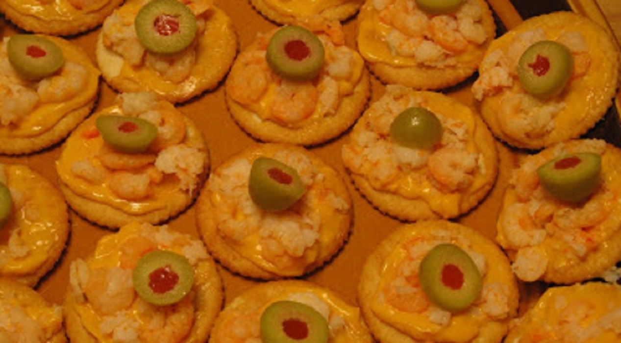 Recette : Biscuits ritz aux crevettes.