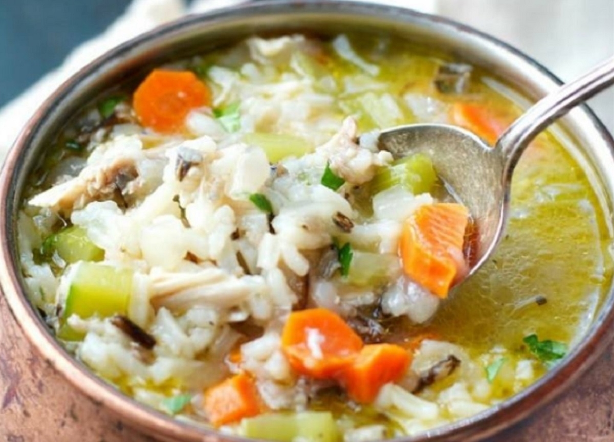 Recette : Soupe � la dinde ou poulet et riz sauvage.