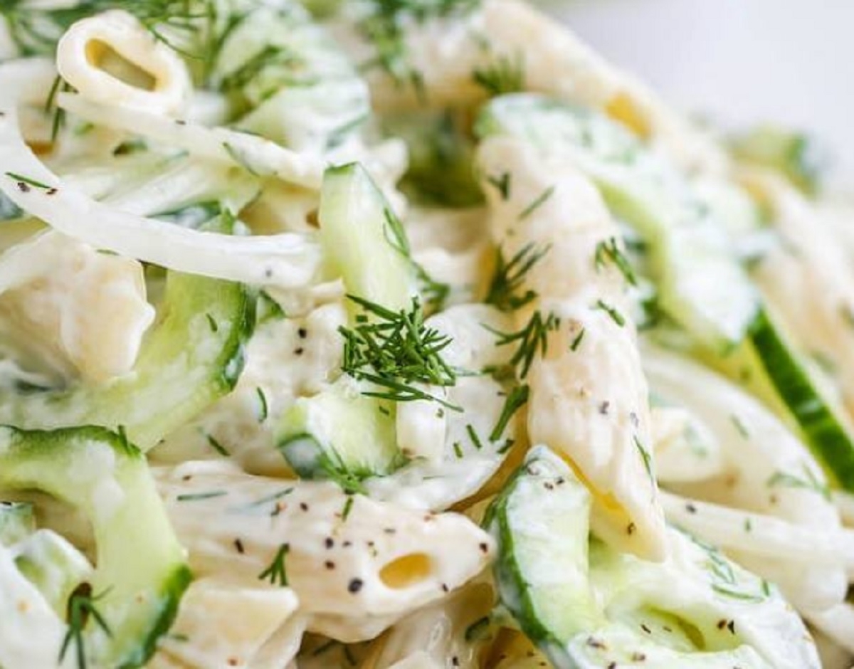 Recette : Salade de p�tes au concombre.