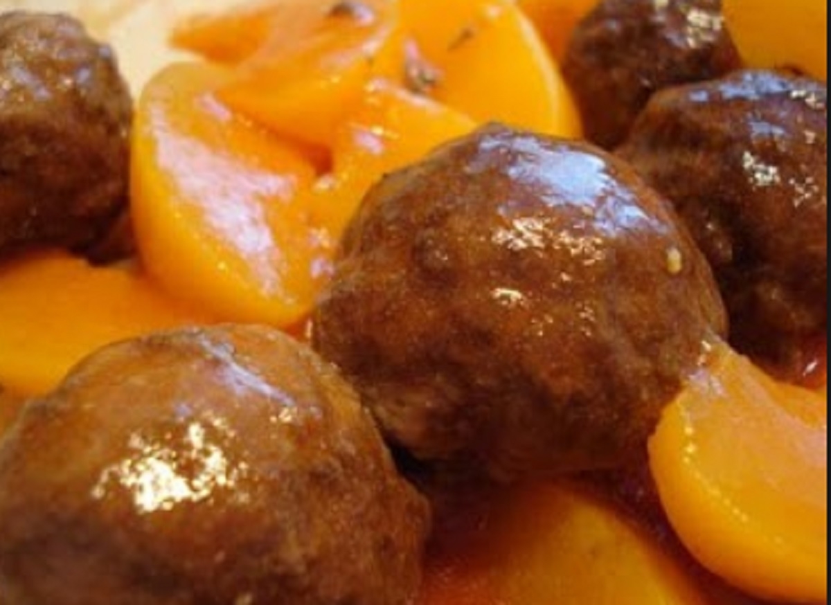 Recette : Boulettes de porc aux p�ches.