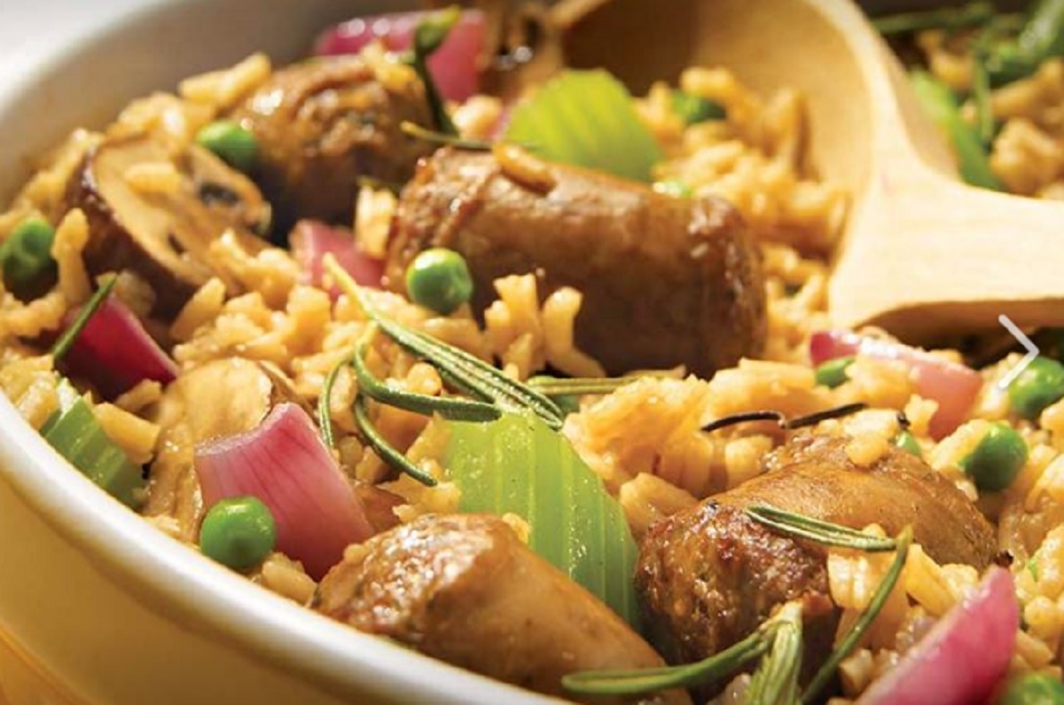 Recette : Pilaf � la saucisse et � la bi�re.