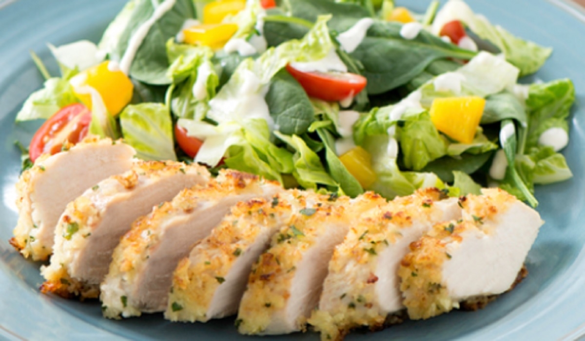 Recette : Poitrines de poulet � la panure panko.