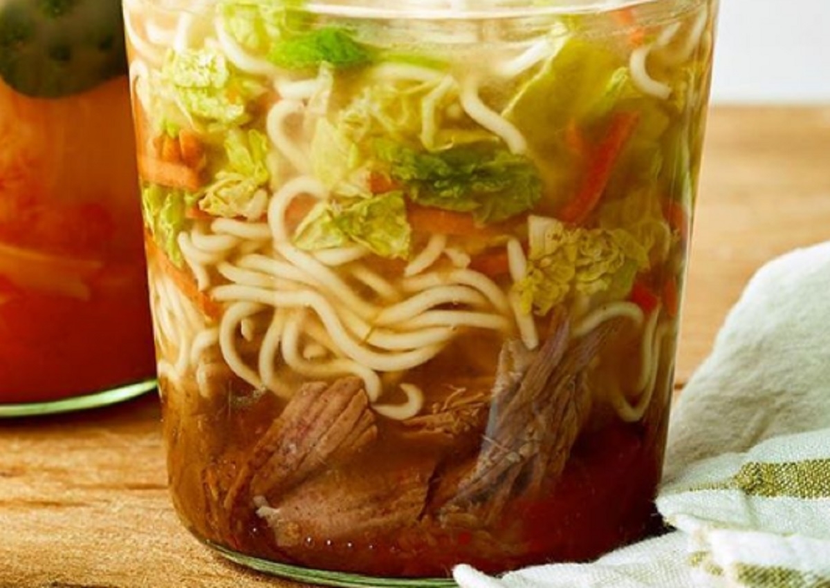 Recette : Soupe instantan�e au boeuf style ramen.