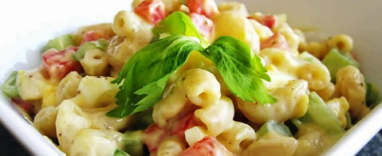 Recette : salade de macaronis crmeuse.