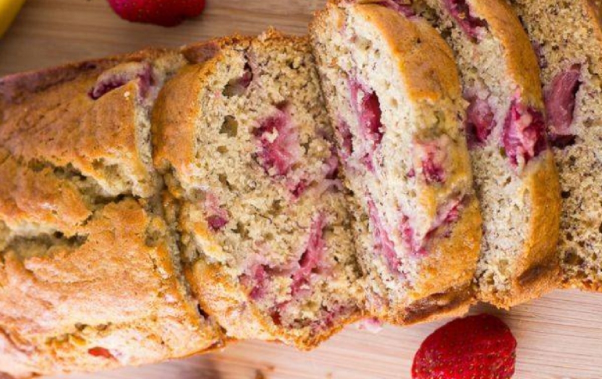 Recette : Pain aux fraises et bananes.
