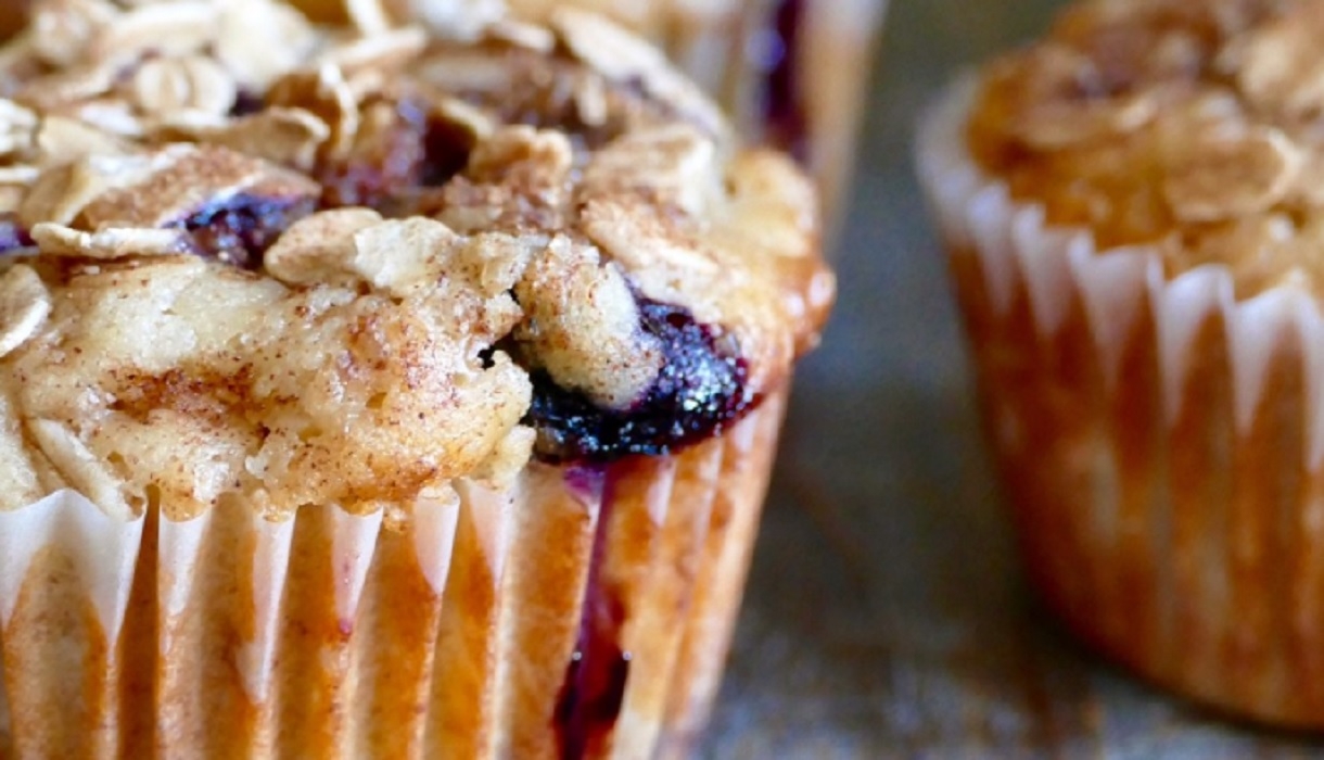 Recette:Muffins aux bleuets et aux poires.