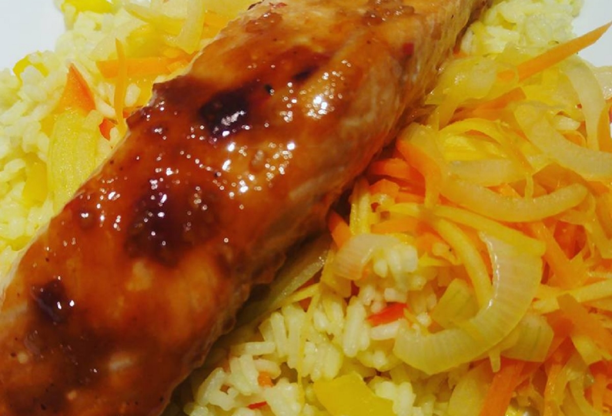 Recette :Filet de saumon marin� � l'�rable et chili.