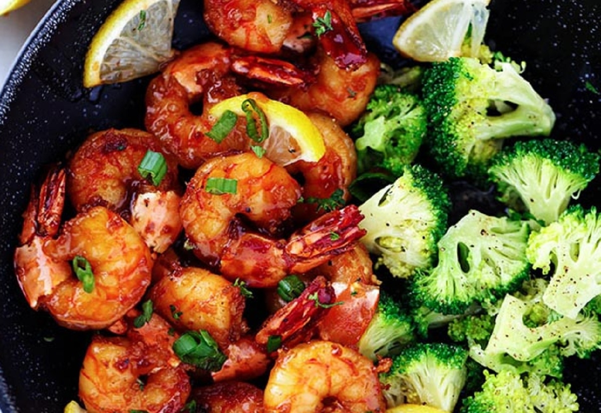 Recette: Crevettes au beurre � l'ail et au miel.