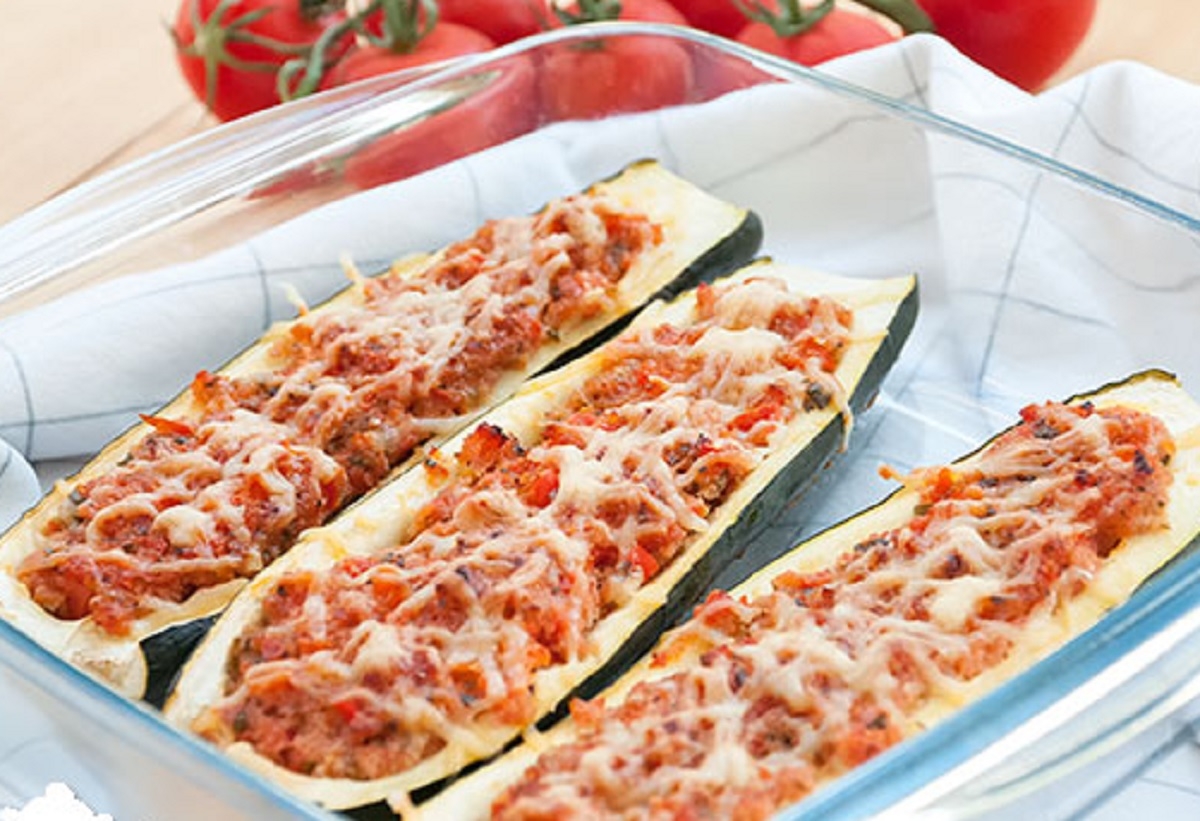 Recette: Courgettes farcie au jambon et � la mozzarella.