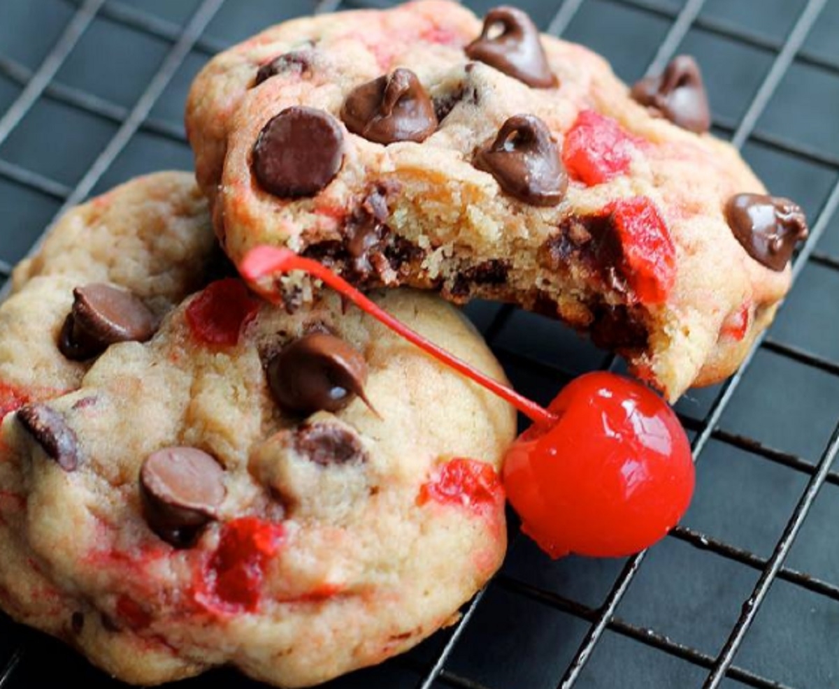 Recette : Biscuits aux cerises et aux p�pites de chocolat.