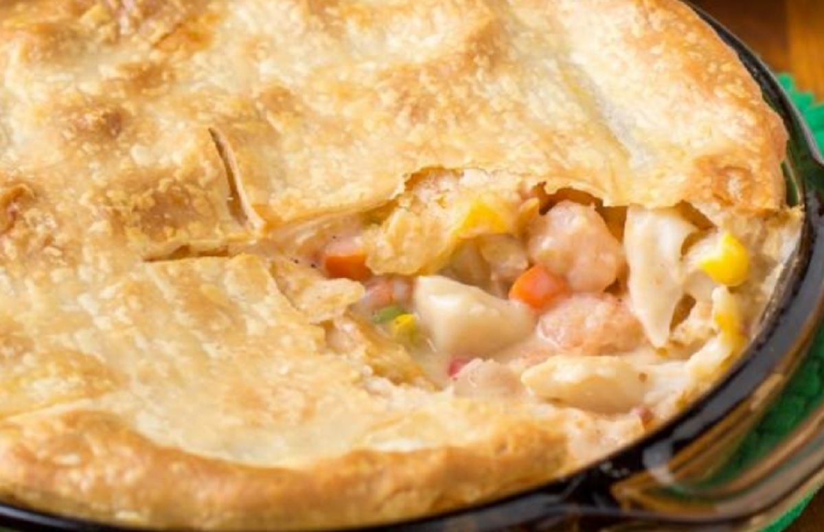 Recette: P�t� aux crevettes et crabe ou goberge.