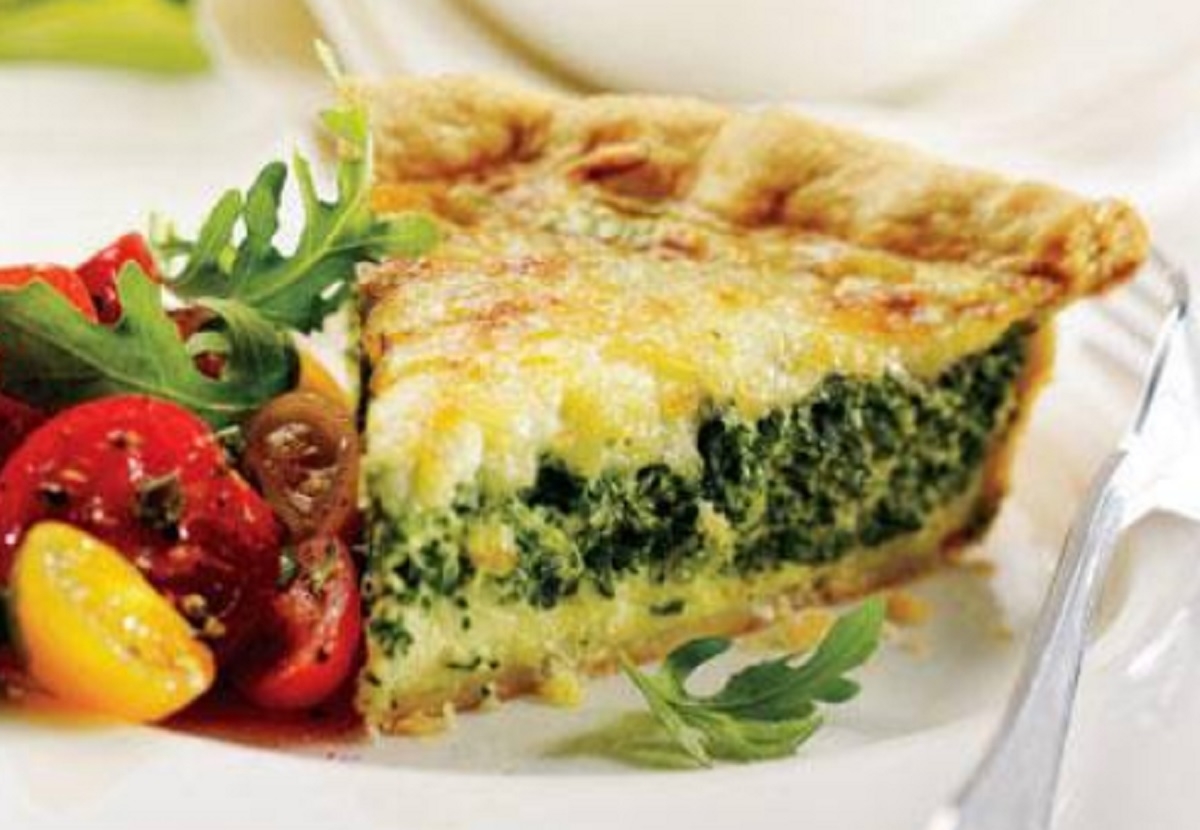Recette: Quiche aux �pinards et au fromage.