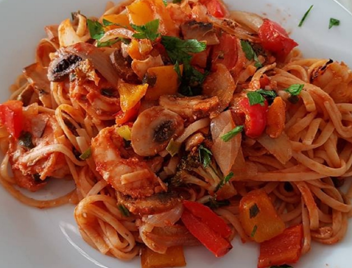 Recette : Linguines aux crevettes.