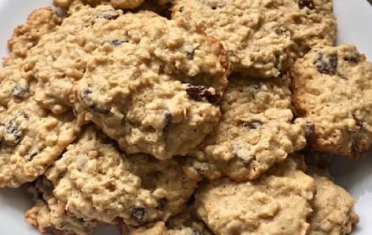 Recette: Biscuits au gruau et raisin.