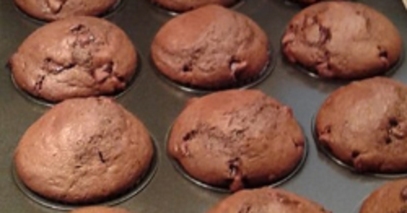 Recette: Muffins double chocolat.