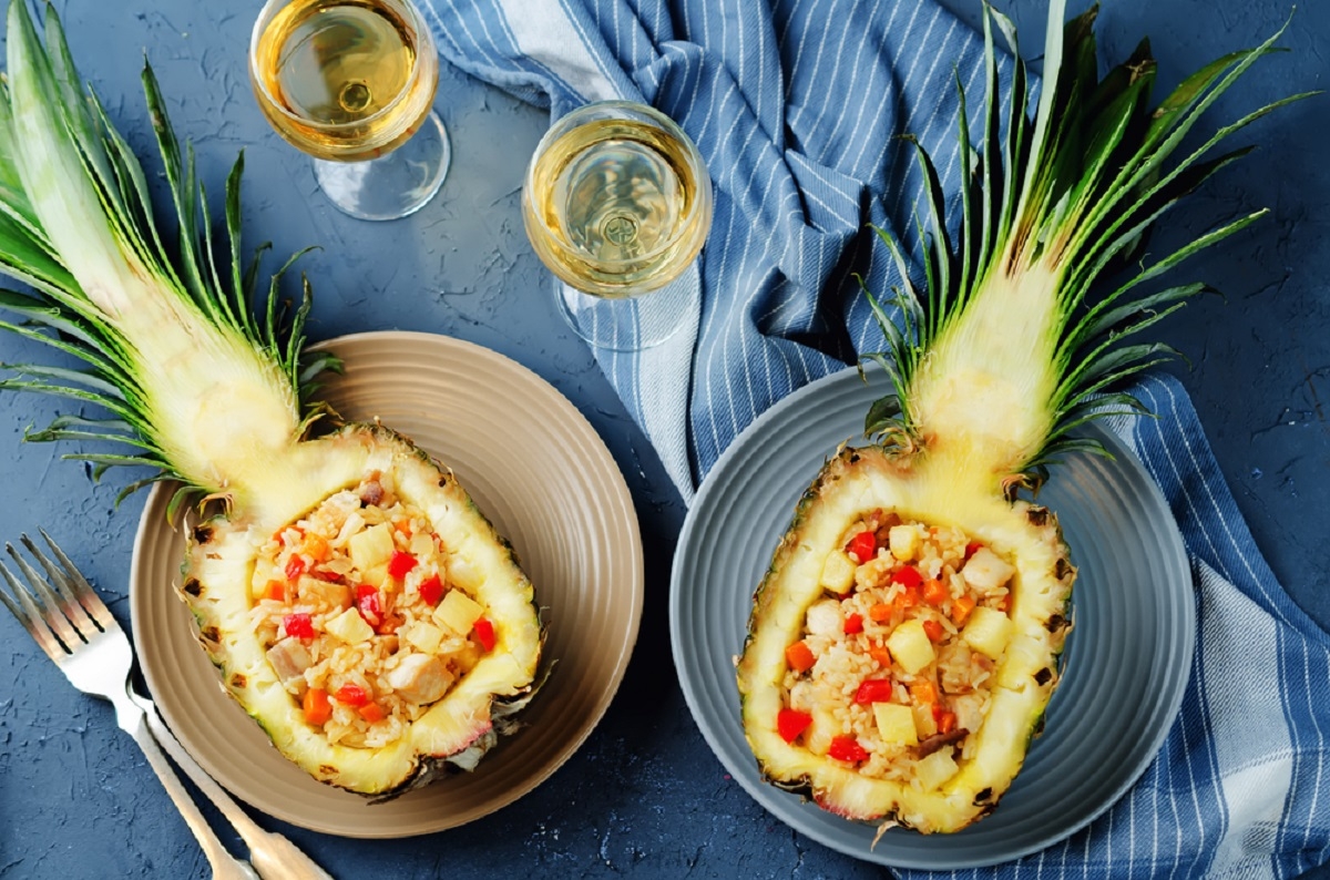 Recette: Riz au jambon et  l'ananas.