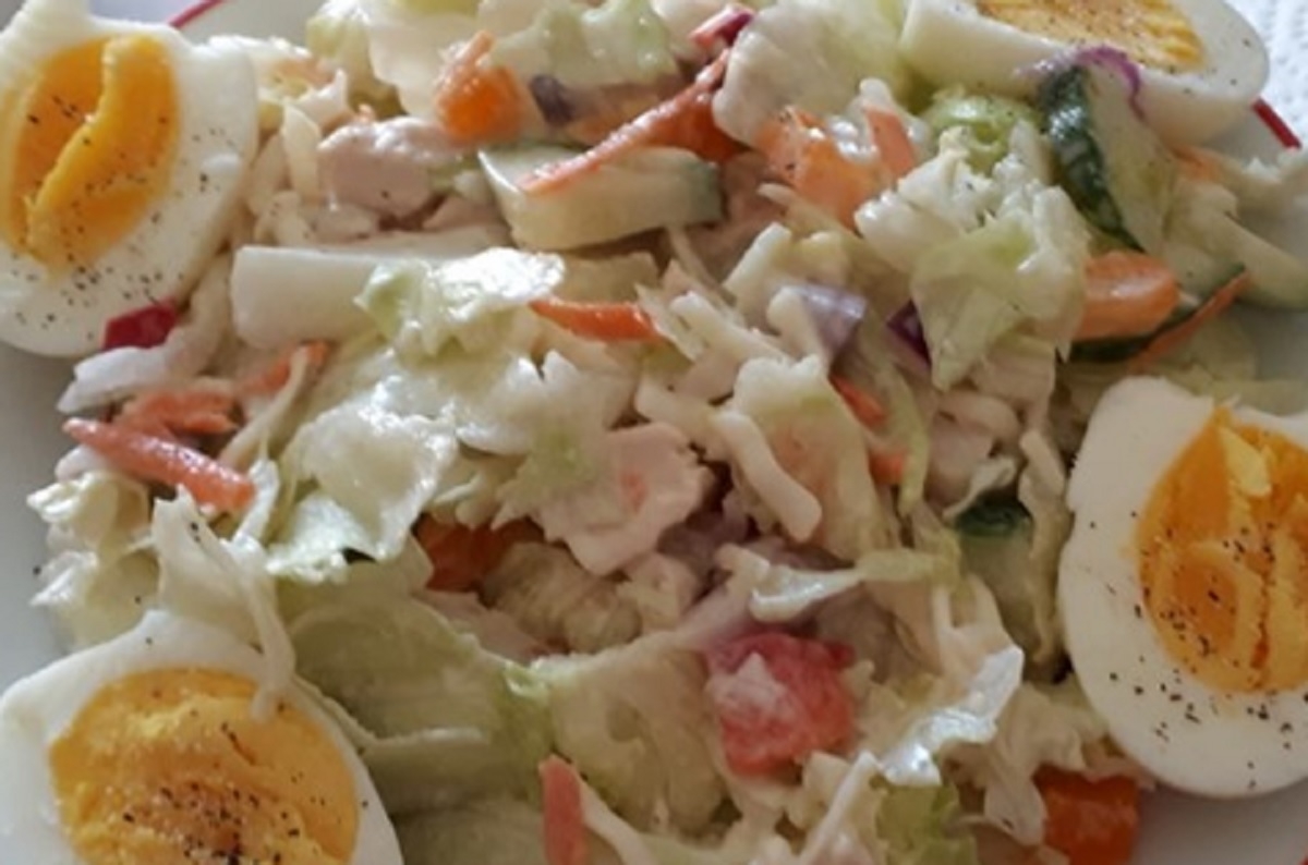 Recette: Salade de poulet et lgumes.