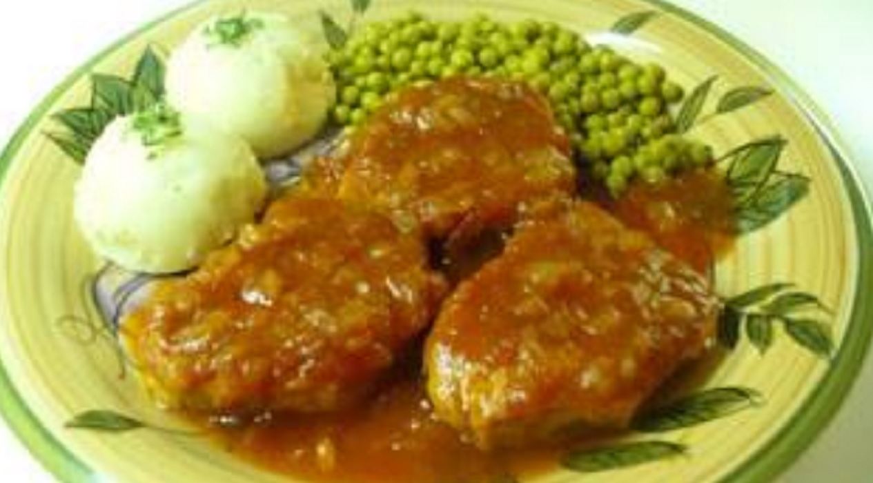 Recette: �C�telettes de porc au four l�g�rement sucr�es.